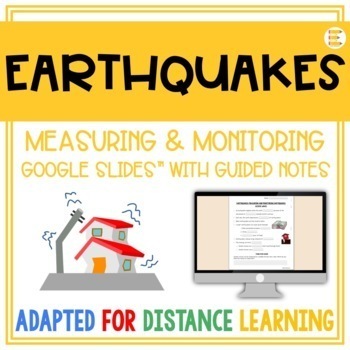 Preview of Measuring Earthquakes Google Slides and Student Notes 