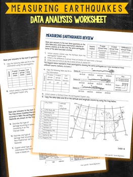 Preview of Measuring Earthquakes Seismic Waves Worksheet