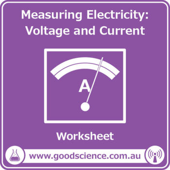 Preview of Measuring Electricity – Voltage and Current [Worksheet]