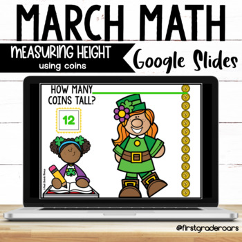 Preview of Measuring Height | Digital March Google Slides Distance Learning