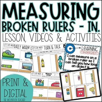 Preview of Measuring Inches with a Broken Ruler | Lesson Plans, Worksheet & More