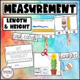 Measuring LENGTH and HEIGHT Task Cards & Booklet - Measure