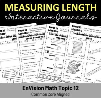 Preview of Measuring Length EnVision Math Topic 12 Interactive Journal/Notebook