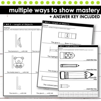 measuring length first grade math 1md2 by cupcakes n