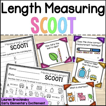 Preview of Measuring Length Scoot/Write-the-Room