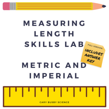 Preview of Measuring Length Skills Lab, Metric and Imperial with Answers