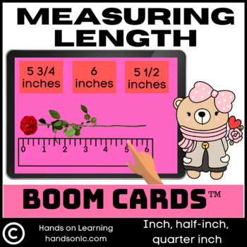 Preview of Measuring Length Valentine's Day Boom Cards