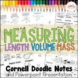 Measuring Length Volume Mass Doodle Notes | Middle School Science