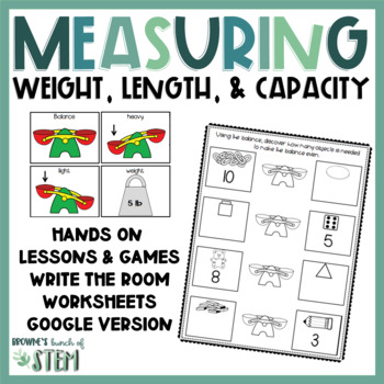 Preview of Measuring Length, Weight, & Capacity: {Digital & Print} Notebook & Activities