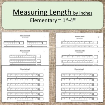 Measuring Length in Inches Elementary Montessori Homeschool worksheets