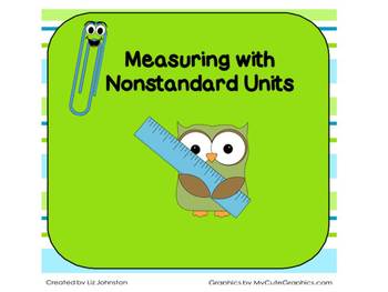 Preview of Measuring Length with Nonstandard Units Smart Notebook & Practice Sheet