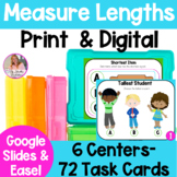 Measuring Lengths | 6 LOW PREP Math Centers | Digital and 