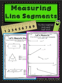 Preview of Measuring Line Segments {to the nearest inch and half inch}