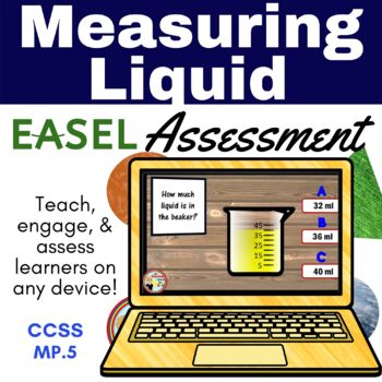 Preview of Measuring Liquid Easel Assessment - Digital Measurement Activity