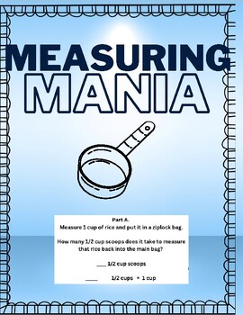 Preview of Measuring Mania- Introduction to Equivalent Fractions