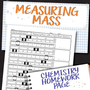 Preview of Measuring Mass Chemistry Homework Worksheet