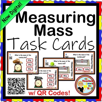 Preview of Measuring Mass Task Cards NOW Digital!