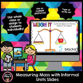 Preview of Measuring Mass With Informal/Nonstandard Units - Distance Learning