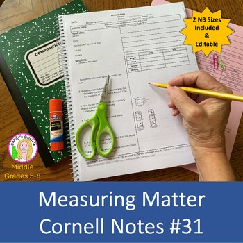 Preview of Measuring Matter Cornell Notes #31