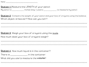 Measuring Matter Printables and Stations by Countless Smart Cookies