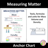 Measuring Matter (mass, volume, density) Anchor Chart
