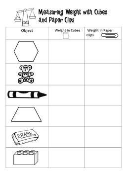 Measuring Objects with Cubes and Paper Clips by Nicole Sweigart | TpT