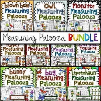 Preview of Measuring Palooza BUNDLE  |  Measuring Math Centers For The Whole Year