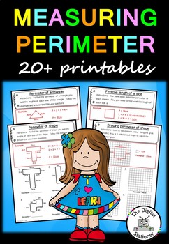 Preview of Measuring Perimeter – 20+ printables (Measurement & Data)