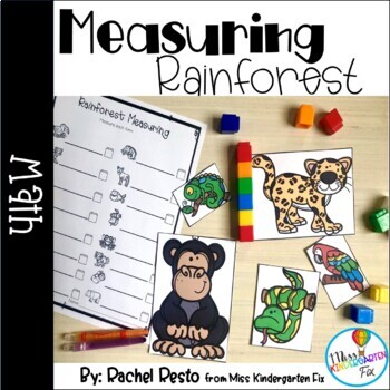 Preview of Measuring Rainforest Animal Math Center | pre-k and kindergarten