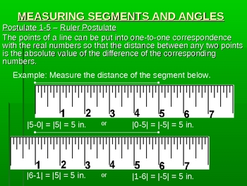 Preview of Measuring Segments and Angles Power Point Lesson