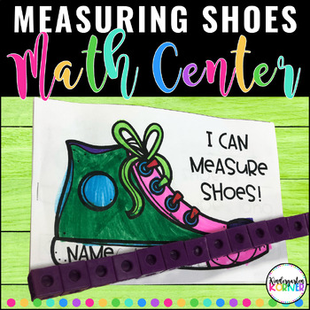 Preview of Measuring Shoes Kindergarten 1st Grade Math Workshop Investigation Math Centers