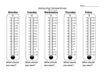 Preview of Measuring Temperature - Weather Unit