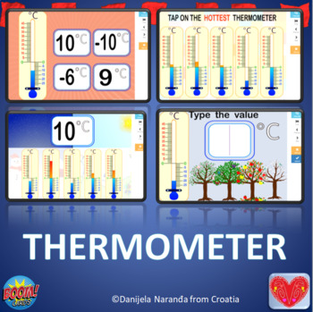 Preview of Measuring The Temperature With The Thermometer Bundle Boom Card