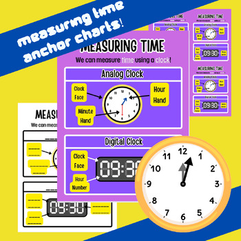 Preview of Measuring Time Interactive Anchor Charts