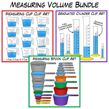 Preview of Measuring Volume Clip Art Bundle