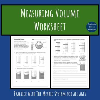 Preview of Measuring Volume With a Graduated Cylinder Worksheet
