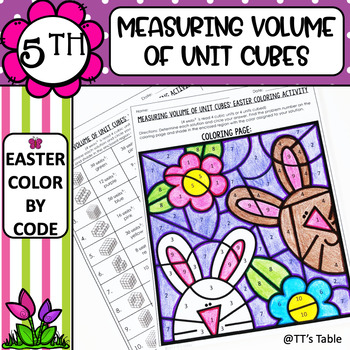 Preview of Measuring Volume of Unit Cubes Easter Coloring Activity (1)