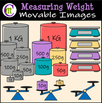 Preview of Measuring Weight Clipart || Movable Clipart