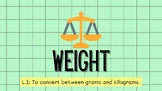 Measuring Weight - Converting between Grams and Kilograms