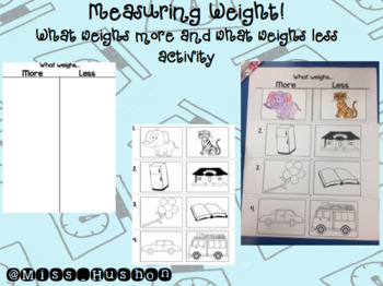 Preview of Measuring Weight, More and Less Activity