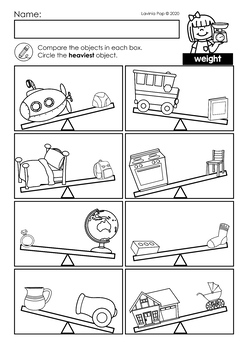 measuring weight worksheets non standard customary metric by
