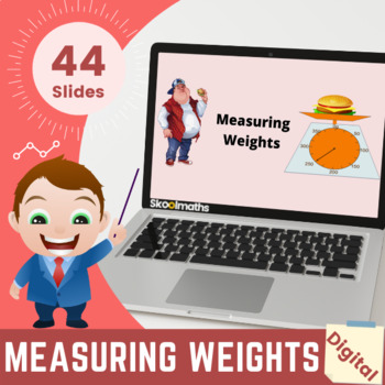 Preview of Measuring Weights | 1st Grade Digital Activities with Printable Worksheet