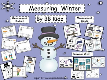 Preview of Measuring Winter/ Build a Snowman Booklet / Craft / Measure the Snowman/ Math