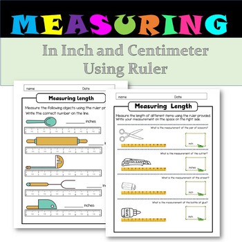 Ruler app & tape measuring centimeters / inches App - grade 2 Math