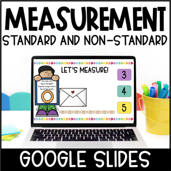 Preview of Digital Measuring With Standard and Non-Standard Units | Google Slides