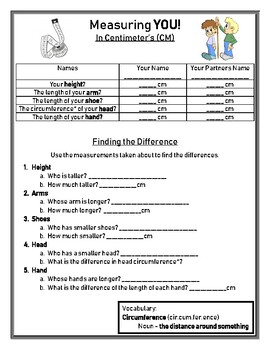 Preview of Measuring YOU!