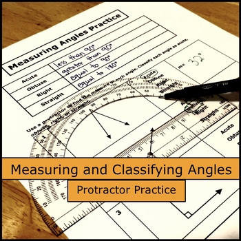 Preview of Measuring and Classifying Angles Worksheet