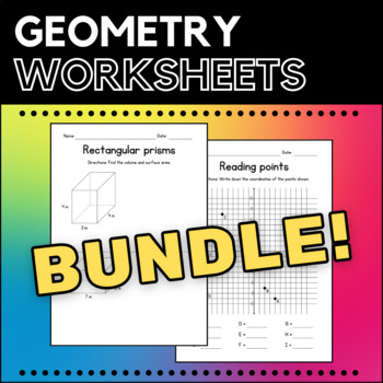 Preview of Measuring and Classifying - Area and Perimeter - Geometry Worksheets BUNDLE