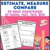 Measuring and Comparing, Estimating Length worksheet