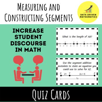 Preview of Measuring and Constructing Line Segments - Quiz Cards Activity